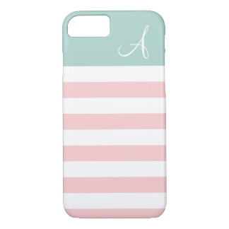 Funda para iPhone 7 monograma con tiras de tinta y