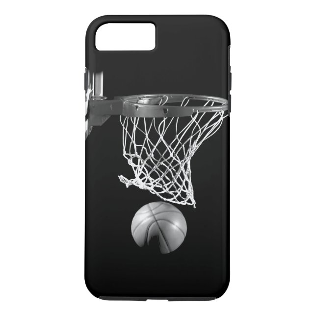 Funda para iPhone 7 Plus de Baloncesto Blanco y Ne (Reverso)