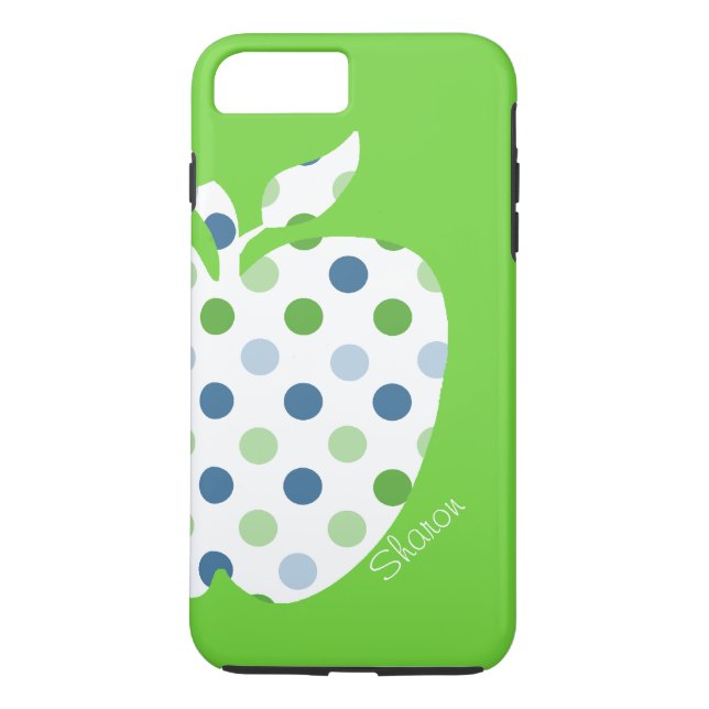 Funda para iPhone 7 Plus del profesor de Polka Dot (Reverso)