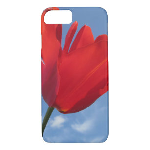funda para iPhone 8/7 - cielo azul tulipán rojo