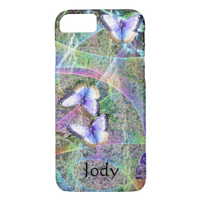 funda para iPhone 8/7 con mariposas abstractas (Reverso)