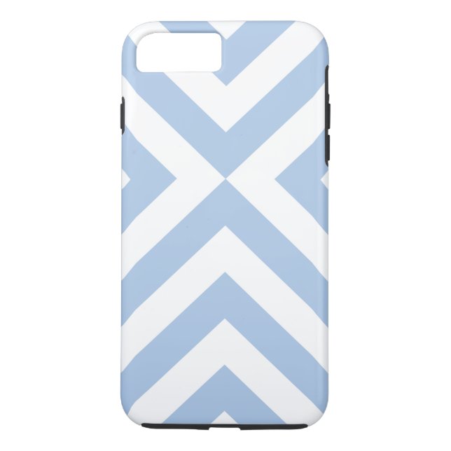 Funda para iPhone 8/7 Plus de Chevrons azul claro  (Reverso)