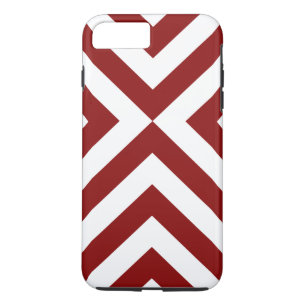 Funda para iPhone 8/7 Plus de Chevrons rojo y blan