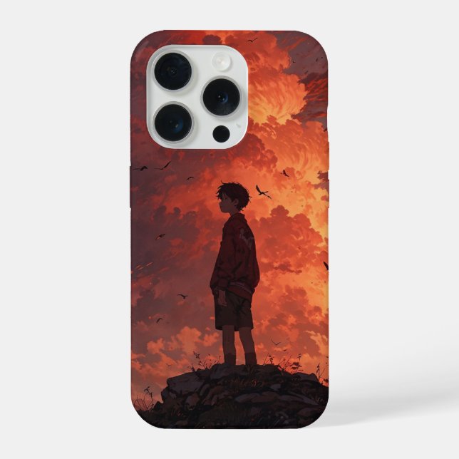 Funda Para iPhone A Young Man at the Horizon – Cinematic Sky of Temp (Reverso )
