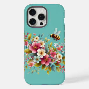 Abeja colorida de primavera/floral
