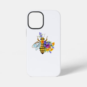 Funda Para iPhone 12 Mini Abeja de flor con plantas silvestres