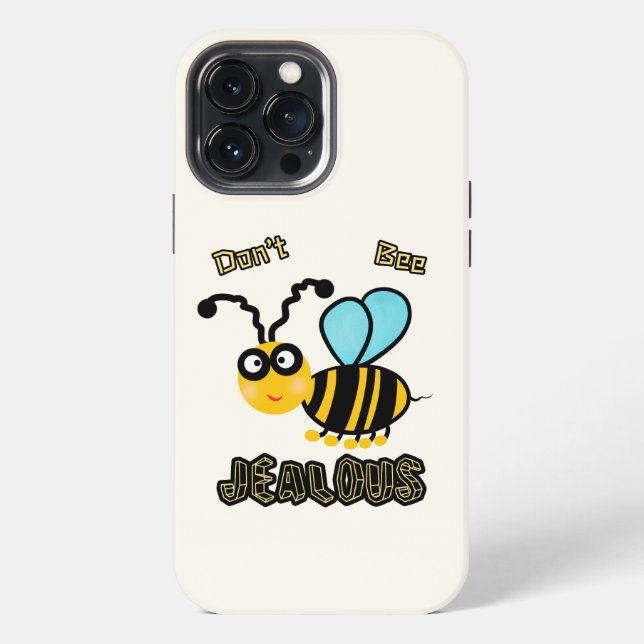 Funda Para iPhone Abeja divertida (Reverso )