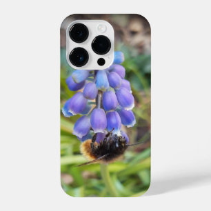 Funda Para iPhone 14 Pro Abeja en Muscari Armeniacum , Hiacinato de uva