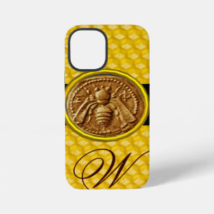 FUNDA PARA iPhone 12 MINI ABEJA MELÍFERA, MONOGRAMA APICULTOR