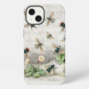 Abeja Rey Abeja Miel Entomología Botánica Vintage