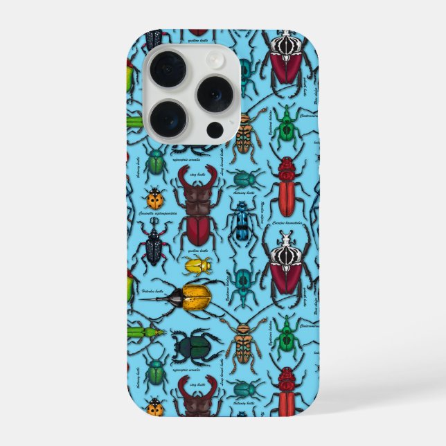 Funda Para iPhone Abejas azules (Reverso )