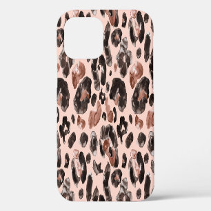 Funda Para iPhone 12 Abrigo de leopardo, patrón continuo de piel de ani