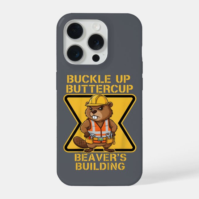 Funda Para iPhone Abróchense Buttercup Castor Lema de Seguridad en e (Reverso )