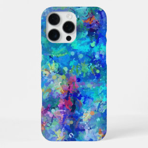 Funda Para iPhone 16 Pro Max Abstracción acuarela azul turquesa púrpura