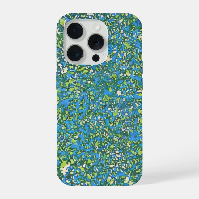 Funda Para iPhone Abstracción Azul con Salpicaduras para Entusiastas (Reverso )