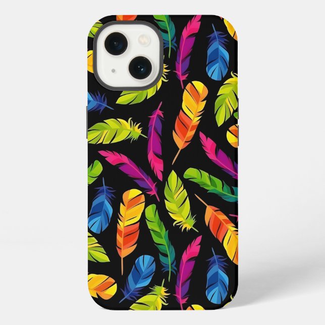 Funda Para iPhone Abstract colorful feather explosion (Reverso )