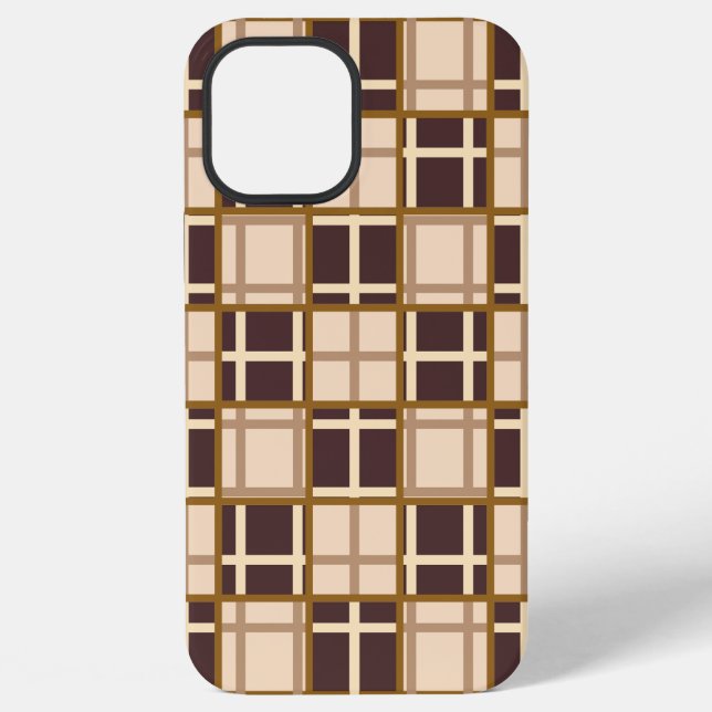 Funda Para iPhone Abstract Shades of Brown iPhone 12 Pro Max Case (Reverso )