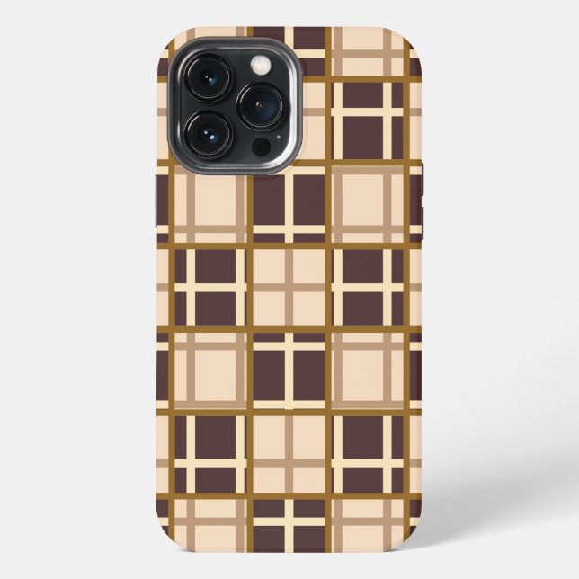 Funda Para iPhone Abstract Shades of Brown iPhone 13 Pro Max Case (Reverso )