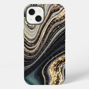 Funda para iPhone abstracta Black and Gold de Case