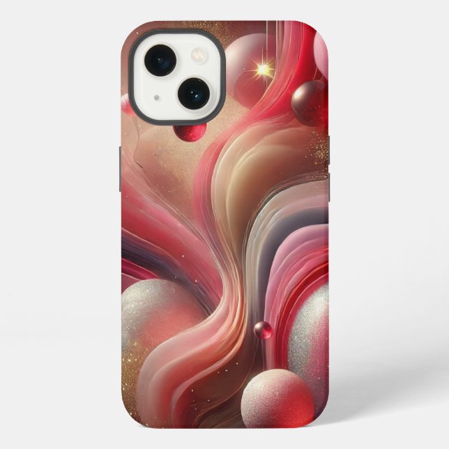 Funda para iPhone abstracta rosa (Reverso )