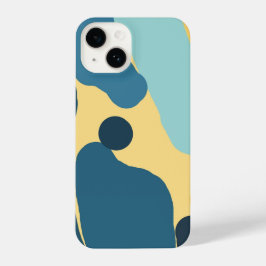 Funda Para iPhone 14 Abstracto Contemporáneo — Diseño de Bloques de Col