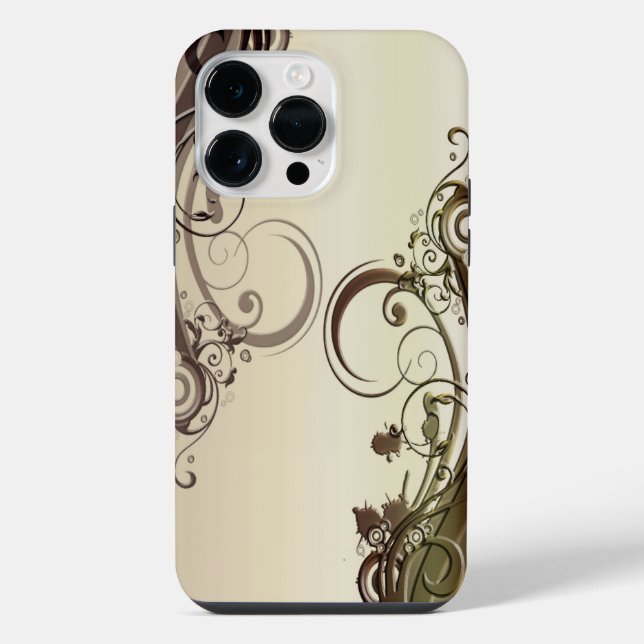 Funda Para iPhone Abstracto Dorado (Reverso )