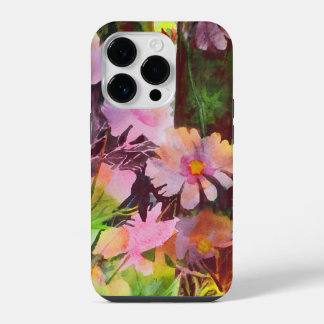 Funda Para iPhone 14 Pro Abstracto Flores rosas artísticas oscuras