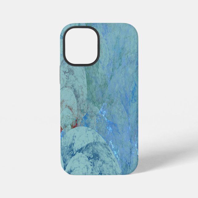 Funda Para iPhone Abstracto Ópalo Azul (Reverso )