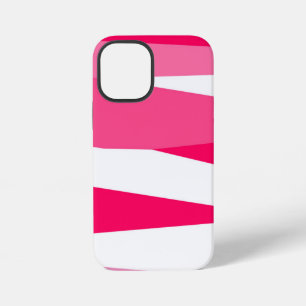 Funda Para iPhone 12 Mini abstracto rosa y blanco