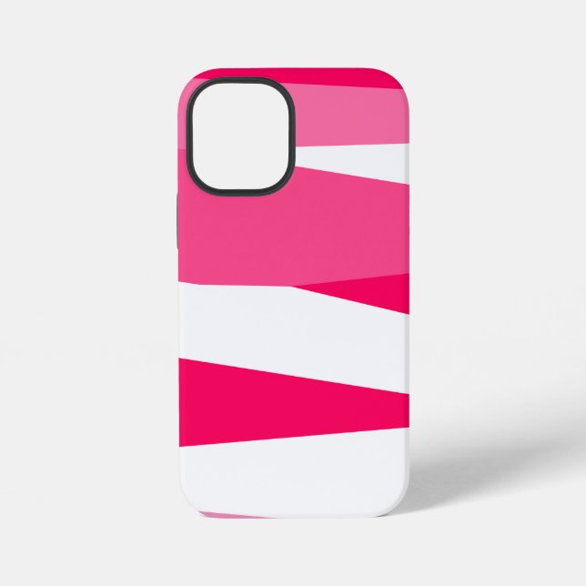 Funda Para iPhone abstracto rosa y blanco (Reverso )