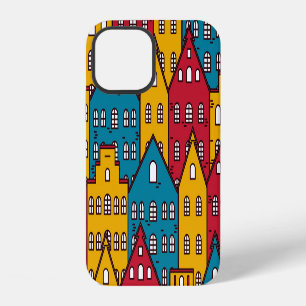 Funda Para iPhone 12 Abstracto urbano: patrón de ciudad vintage