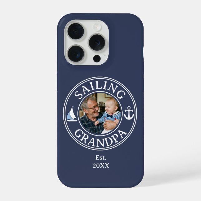 Funda Para iPhone Abuelo Remero Año de Establecimiento Foto (Reverso )