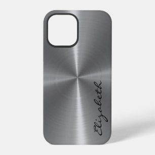 Funda Para iPhone 12 Pro Acabado metálico de acero inoxidable
