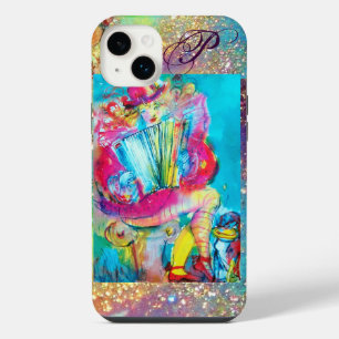 Funda Para iPhone 14 Plus ACCORDION PLAYER EN EL MONOGRAMA DE acuarela NOCTU