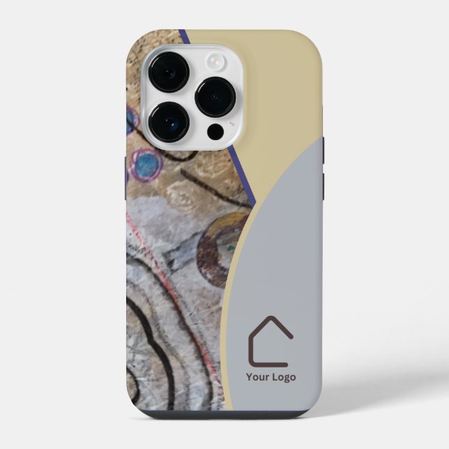Funda Para iPhone Acentos abstractos modernos simples Código QR o lo (Reverso )