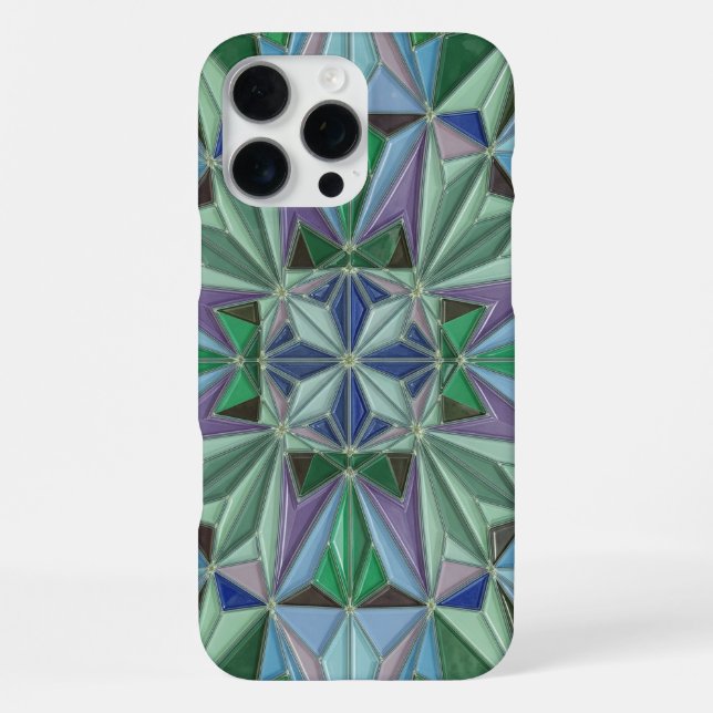 Funda Para iPhone acentos verdes azules (Reverso )