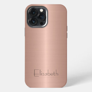 Funda Para iPhone 13 Pro Max Acero inoxidable bronce metal