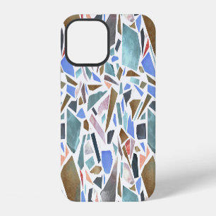 Funda Para iPhone 12 acuarela abstracta: fondo blanco dibujado a mano.