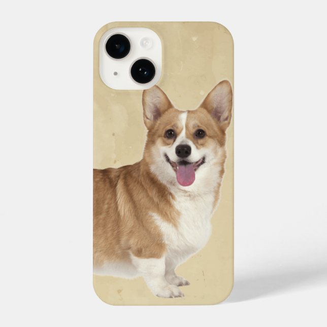 Funda Para iPhone Acuarela Corgi Perro Mascota Animal Naturaleza Art (Reverso )