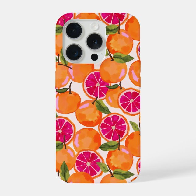 Funda Para iPhone Acuarela de Toronja (Reverso )