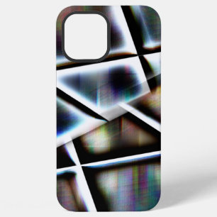 Funda Para iPhone 12 Pro Max Acuarela digital bajo rectángulos inclinados enmar