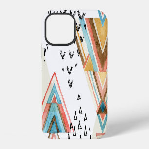 Funda Para iPhone 12 Acuarela Geométrica Sin Costuras: Estilo Tribal.