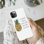 Funda Para iPhone 11Pro Max Acuarela moderna piña y cita graciosa positiva<br><div class="desc">Acuarela moderna piña y cita graciosa positiva</div>