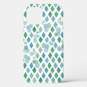 Funda Para iPhone 12 Acuarela sin costuras sobre fondo blanco con un
