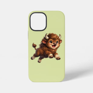 Funda Para iPhone 12 Mini Adorable Bison Corriendo Juguetonamente con una Al