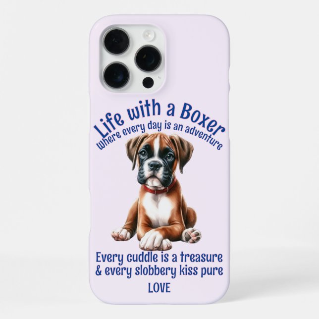 Funda Para iPhone Adorable Boxer Dog Life (Reverso )