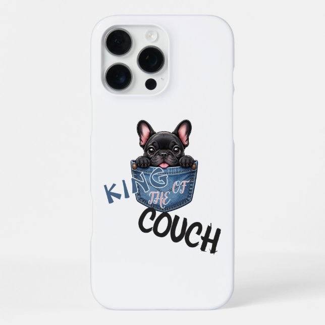 Funda Para iPhone Adorable Bulldog Francés Amante Perro Divertido (Reverso )