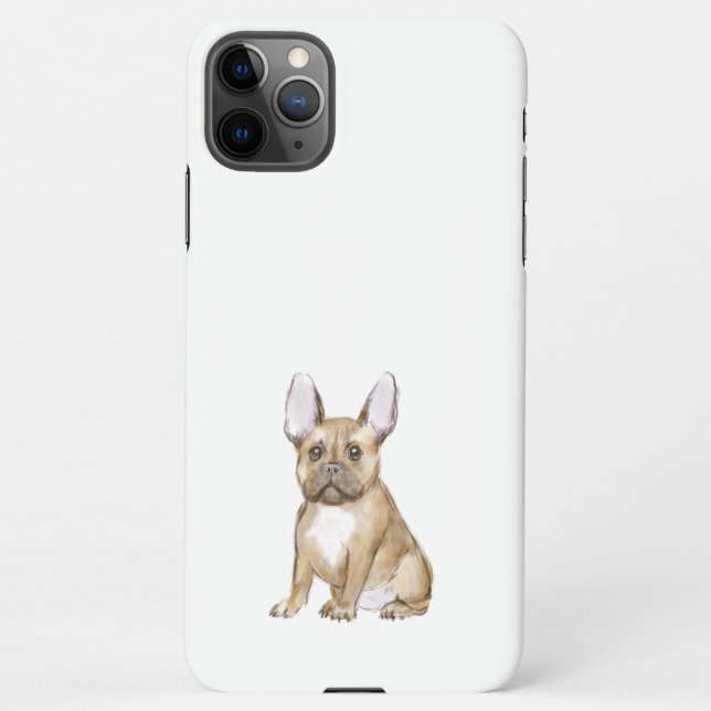 Funda Para iPhone Adorable cachorro de bulldog francés (Reverso)