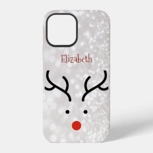 Funda Para iPhone 12 Adorable Cara de Reno, Bokeh  