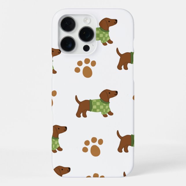Funda Para iPhone Adorable Dachshund iPhone 16 pro max funda (Reverso )